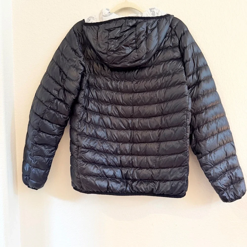 Uniqlo SPRZ NY Andy Warhol Ultra Light Down Jacket Black Mens Small Skull Print
